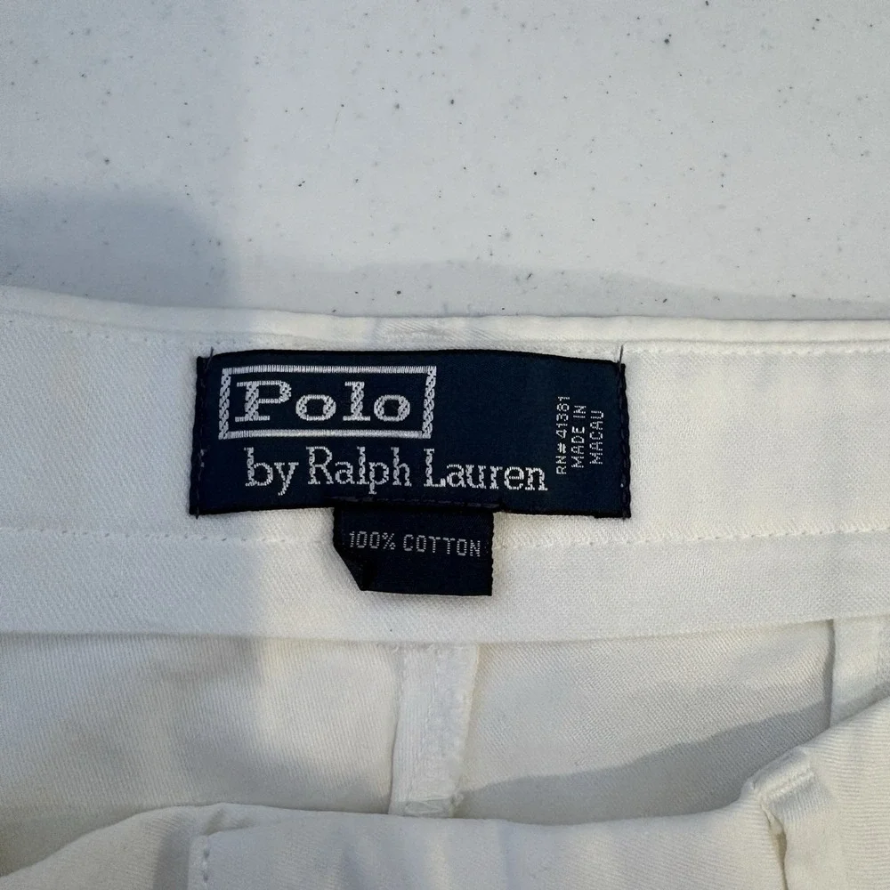 Polo‎ Ralph Lauren Mens Chino Pants Size 36 X 30 White Golf Resort Nautical